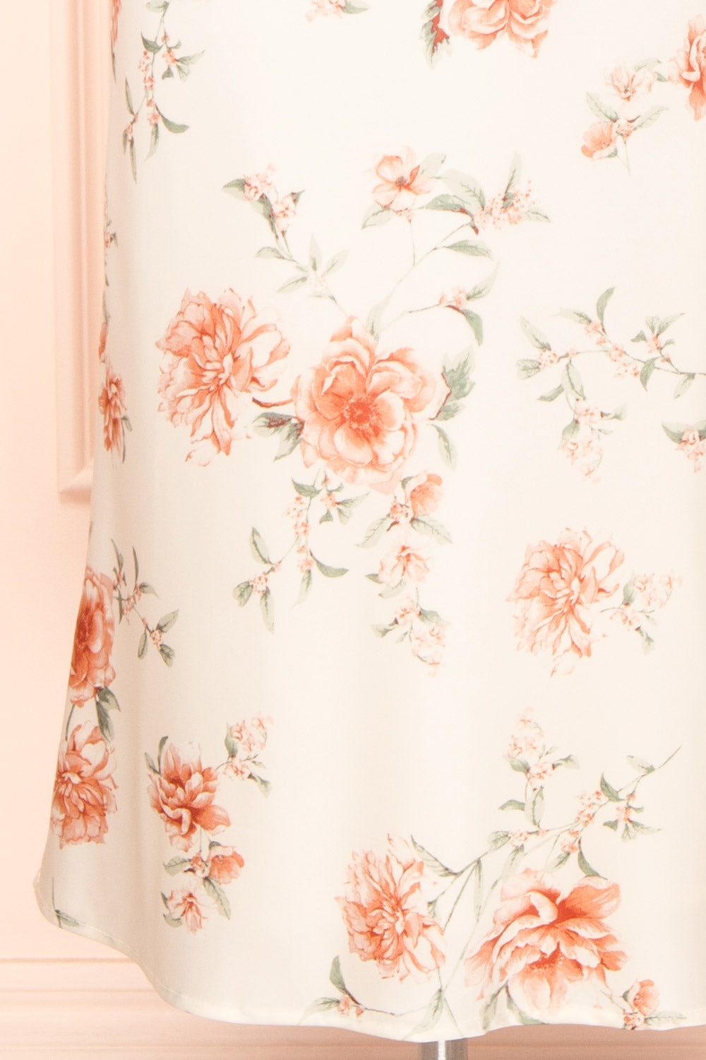 Charlize Floral Satin Midi Dress | Boutique 1861  bottom