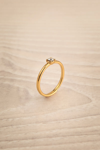 Charolais Gold Adjustable Ring w/ Crystal | La petite garçonne