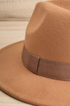 Chelny Brown Wide Brim Felt Hat | La petite garçonne close-up