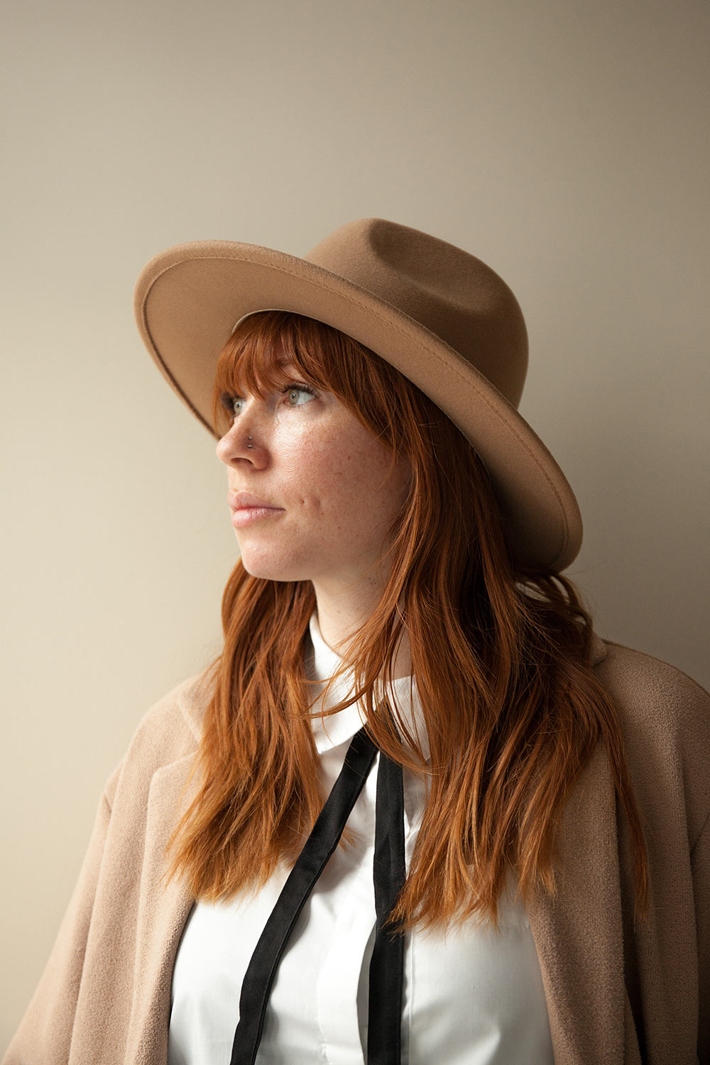 Chelny Brown Wide Brim Felt Hat | La petite garçonne model