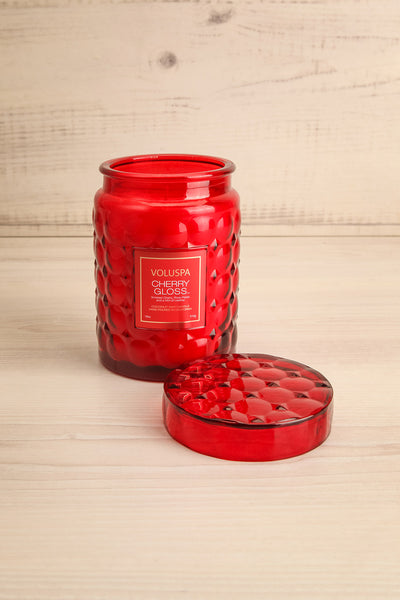 Cherry Gloss Large Jar Candle | Maison garçonne lid view