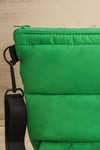 Chichester Green Quilted Crossbody Bag | La petite garçonne front close-up