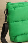Chichester Green Quilted Crossbody Bag | La petite garçonne side close-up