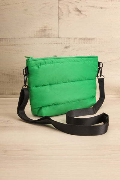 Chichester Green Quilted Crossbody Bag | La petite garçonne side view