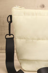 Chichester Ivory Quilted Crossbody Bag | La petite garçonne front close-up