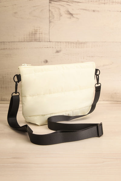 Chichester Ivory Quilted Crossbody Bag | La petite garçonne side view