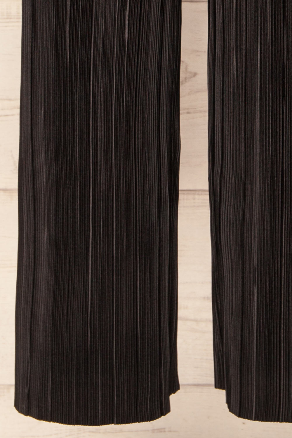 Chipinge | Pantalon Noir Côtelé à Taille Haute