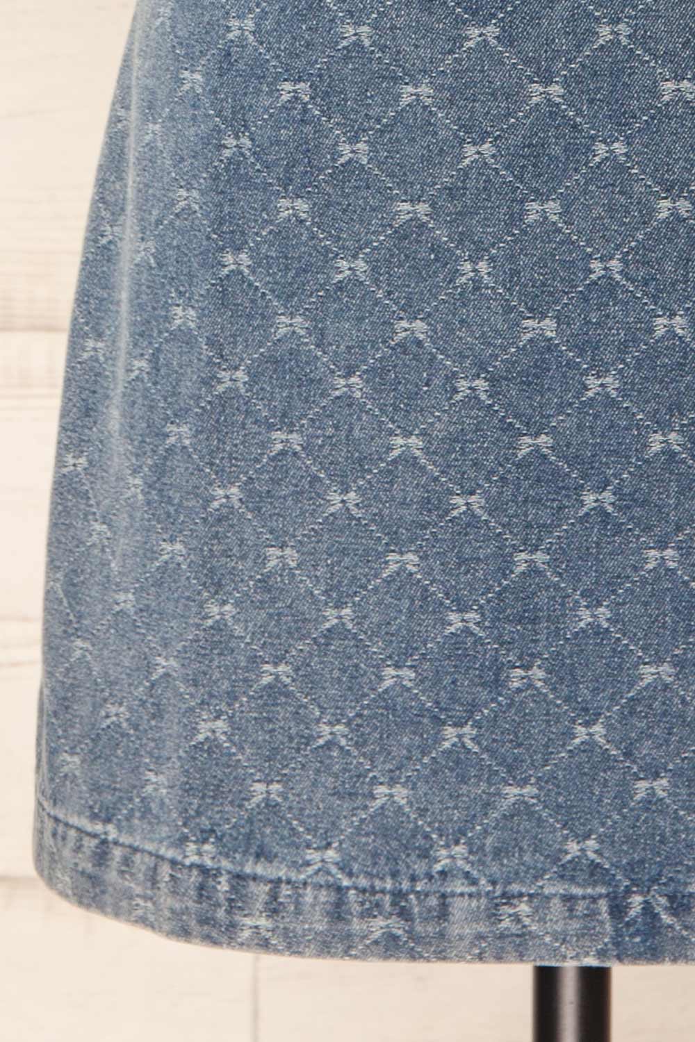 Chisapani Blue Denim Mini Dress with Bow Pattern | La petite garçonne bottom