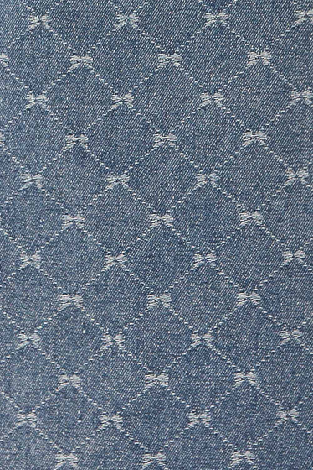 Chisapani Blue Denim Mini Dress with Bow Pattern | La petite garçonne fabric 