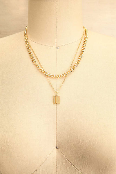 Chorley Gold Two Chain Necklace | La petite garçonne
