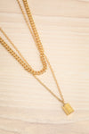 Chorley Gold Two Chain Necklace | La petite garçonne flat view