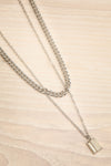 Chorley Silver Two Chain Necklace | La petite garçonne flat view