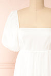 Chrissy White Maxi Dress w/ Empire Waist | Boudoir 1861 front close-up