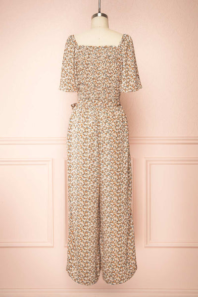 Chungha Ditsy Floral Jumpsuit w/ Belt | Boutique 1861 back view