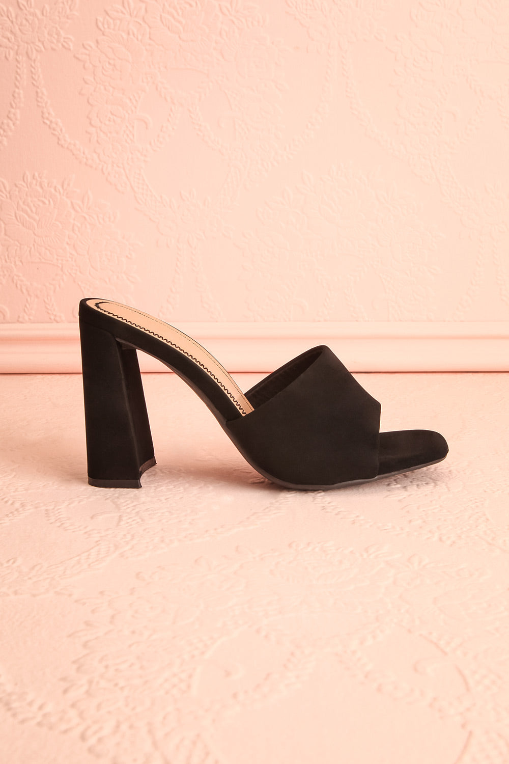 Cinah Black High Heel Sandals | Boutique 1861 side view