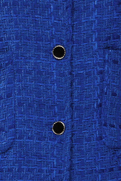 Citadine Blue Tweed Jacket w/ Front Pockets | La petite garçonne