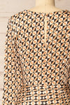 Clamart Maxi Black & Orange Patterned Dress | La petite garçonne back view