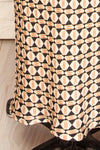 Clamart Maxi Black & Orange Patterned Dress | La petite garçonne fabric