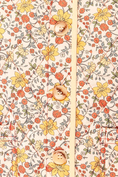 Claverton Quilted Floral Vest | La petite garçonne fabric