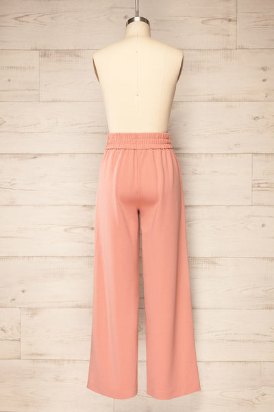 Clovelly Pink Straight-Leg Pants w/ Pockets | La petite garçonne back view