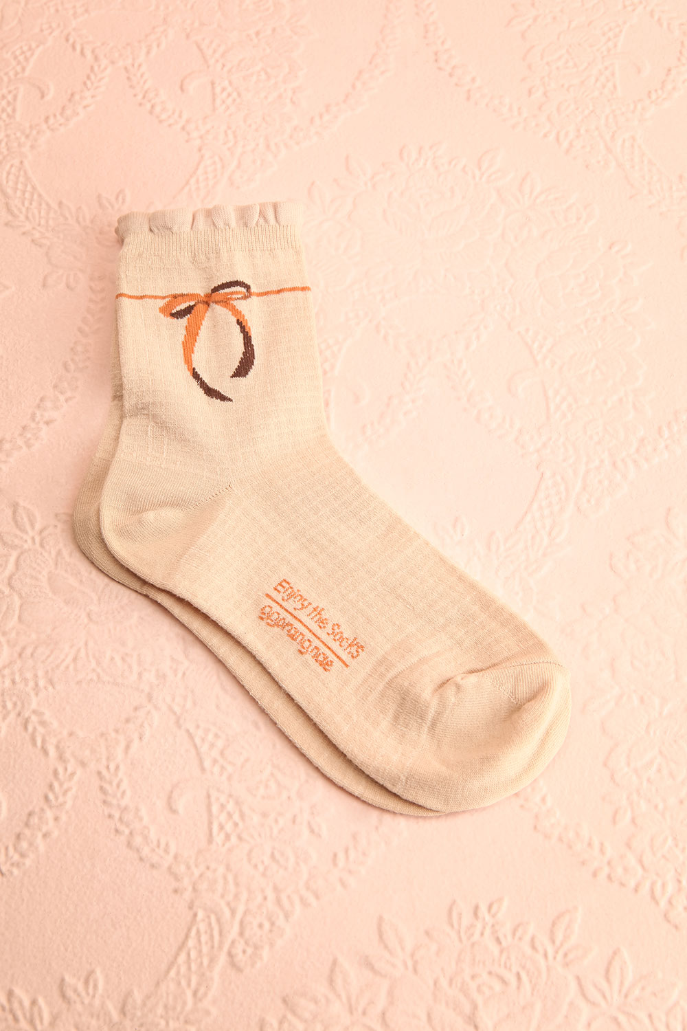 Cocotte Beige Socks w/ Bow Detail | Boutique 1861