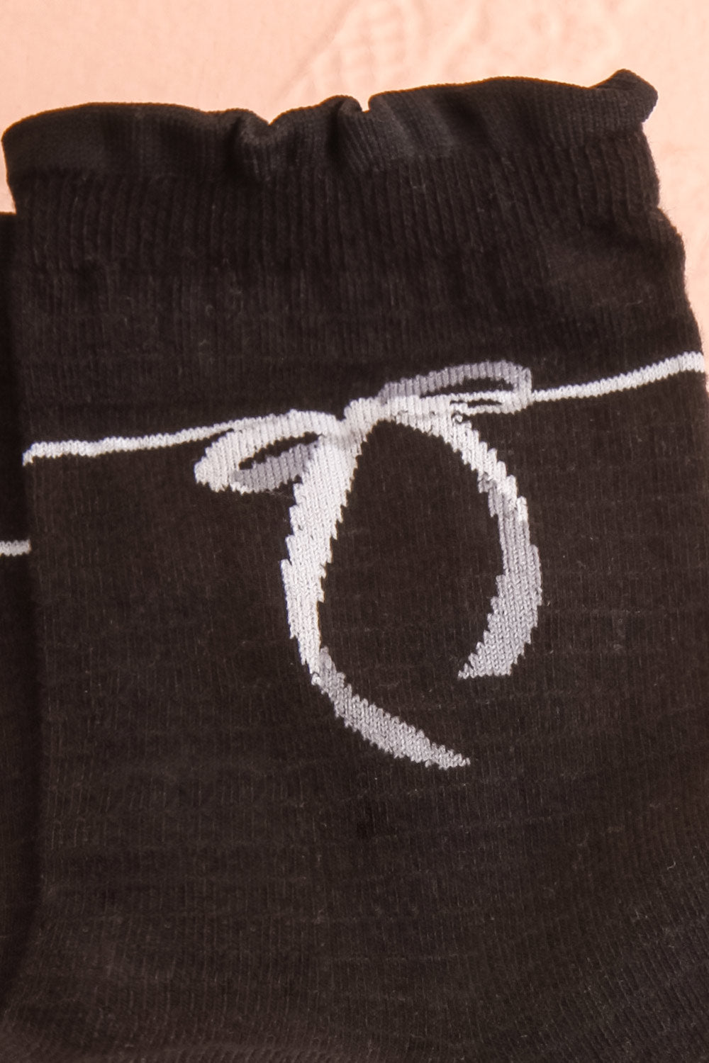Cocotte Black Socks w/ Bow Detail | Boutique 1861 close-up