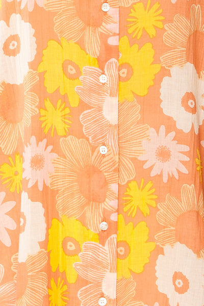 Coille Pink Floral Button-Up Shirt | La petite garçonne fabric