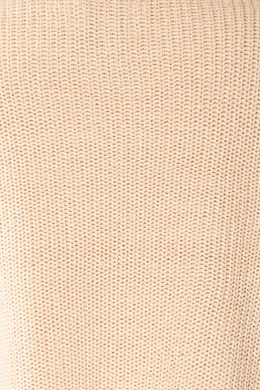 Colorado Beige Cropped Knit Sweater | La petite garçonne texture