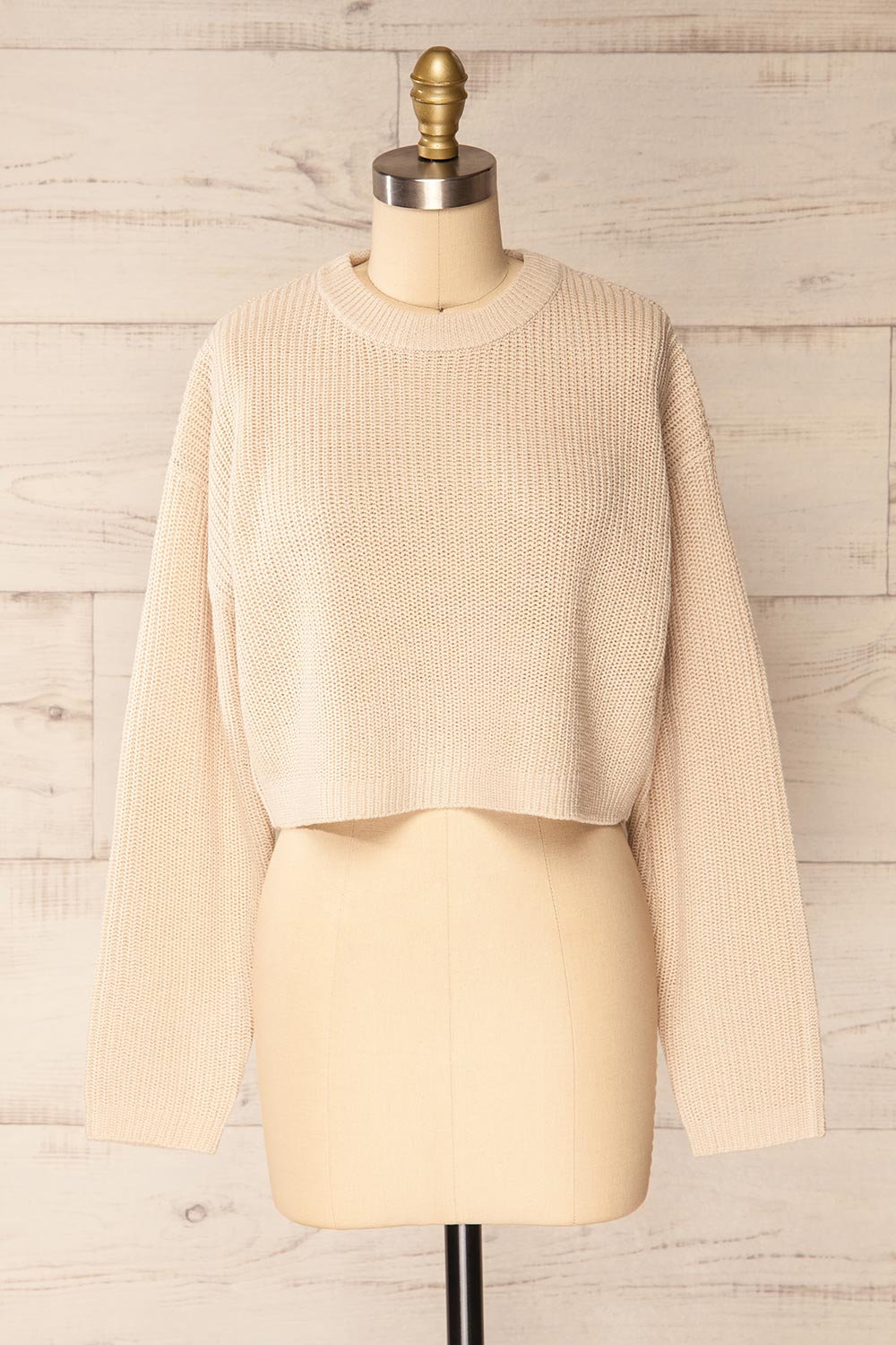 Colorado Beige | Cropped Knit Sweater