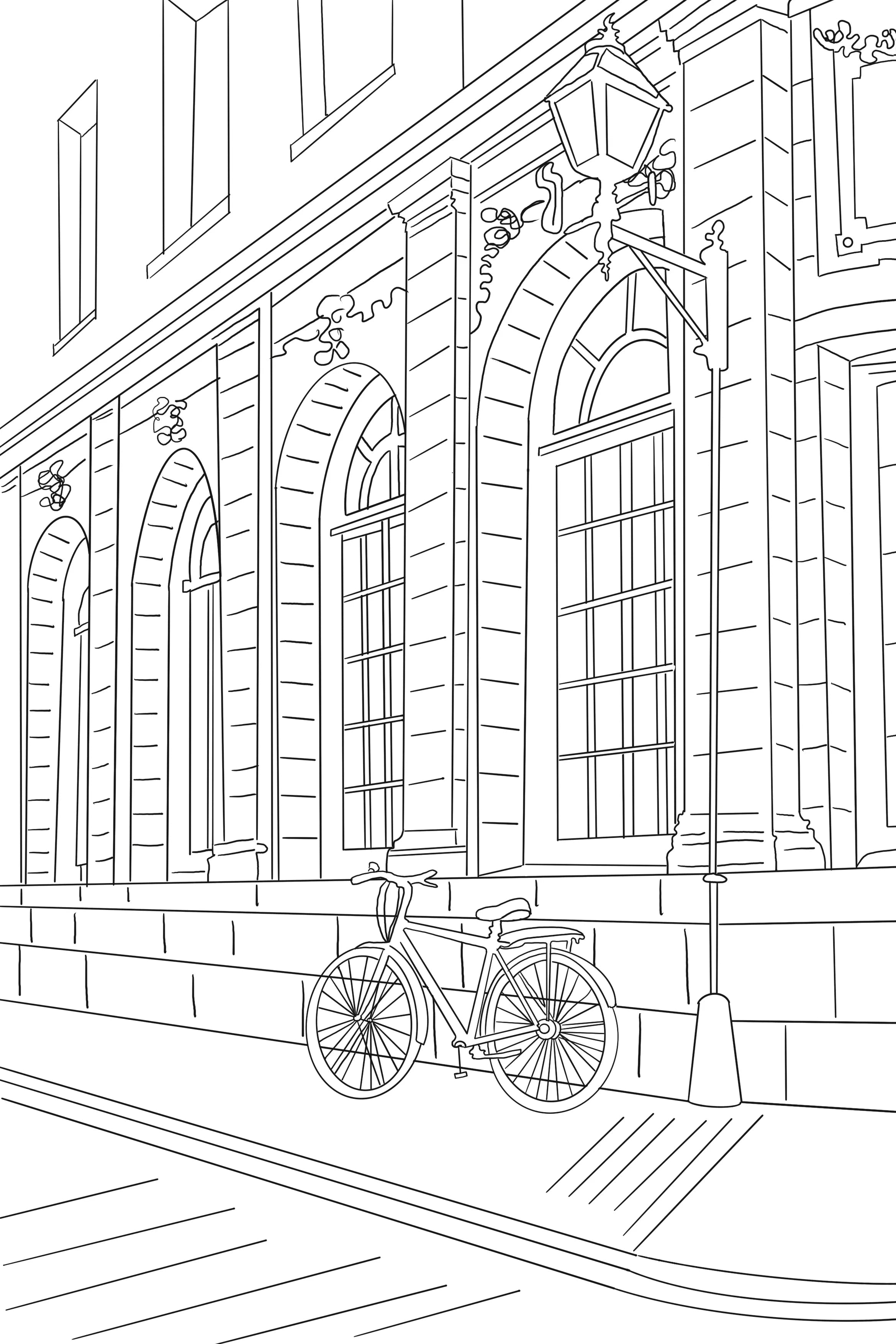 Life in Montreal | Colouring Book sample page 02