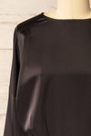 Combault Black Silky Long Sleeved Dress | La petite garçonne front