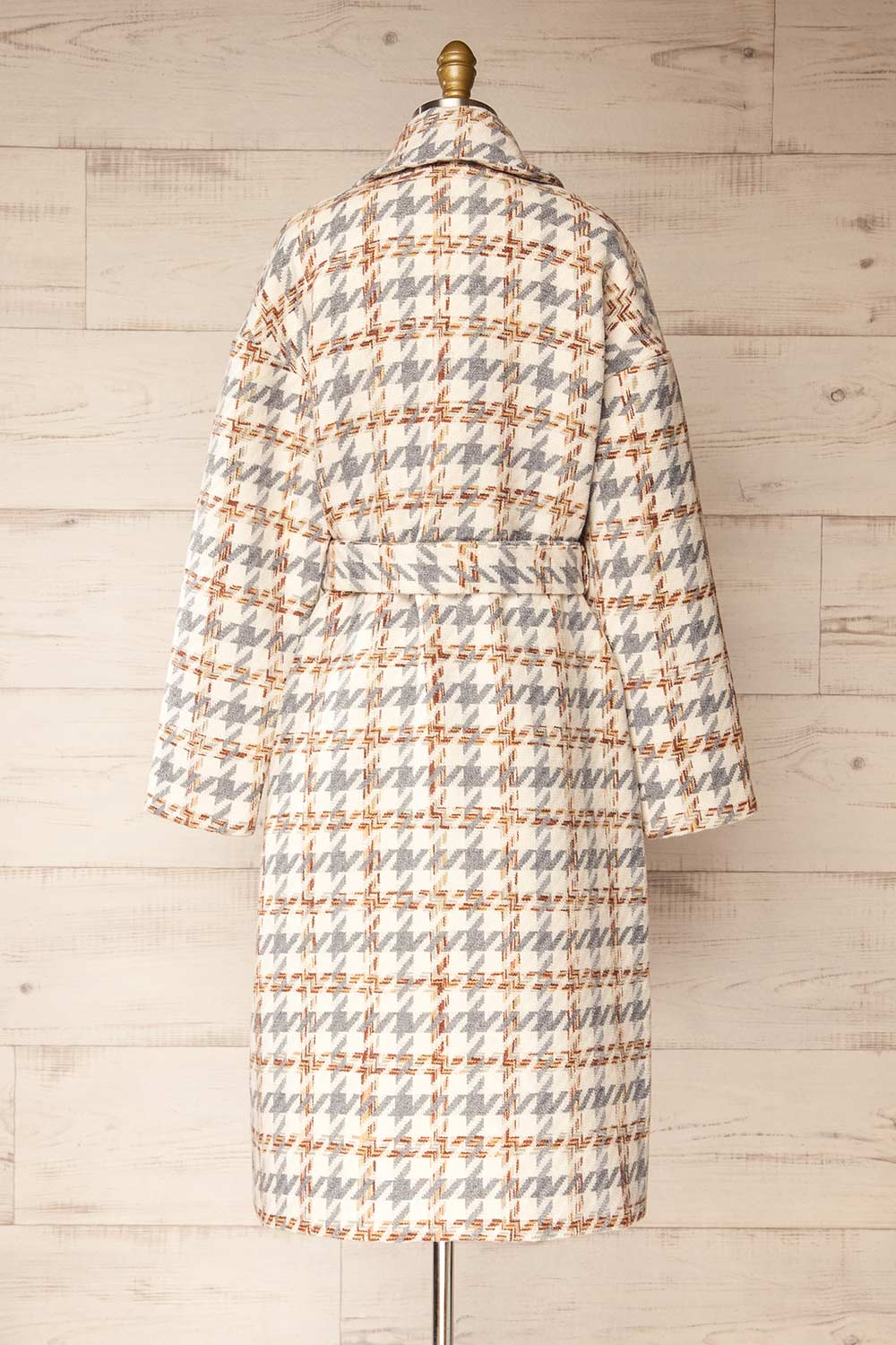Conakry Long Houndstooth Coat | La petite garçonne back view