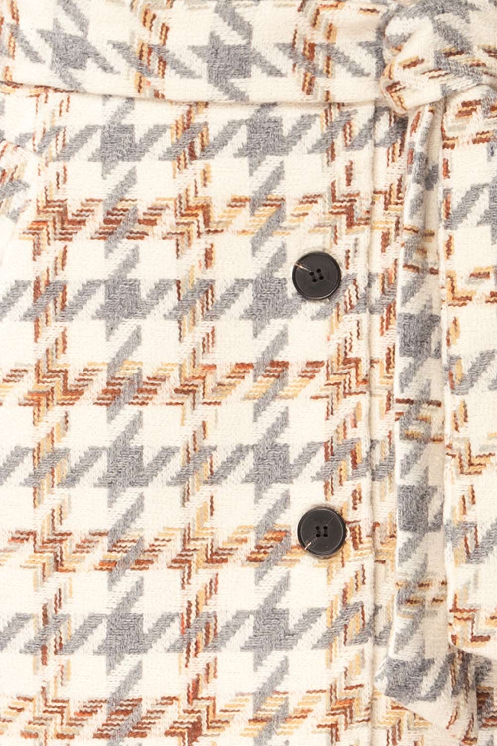 Conakry Long Houndstooth Coat | La petite garçonne fabric 