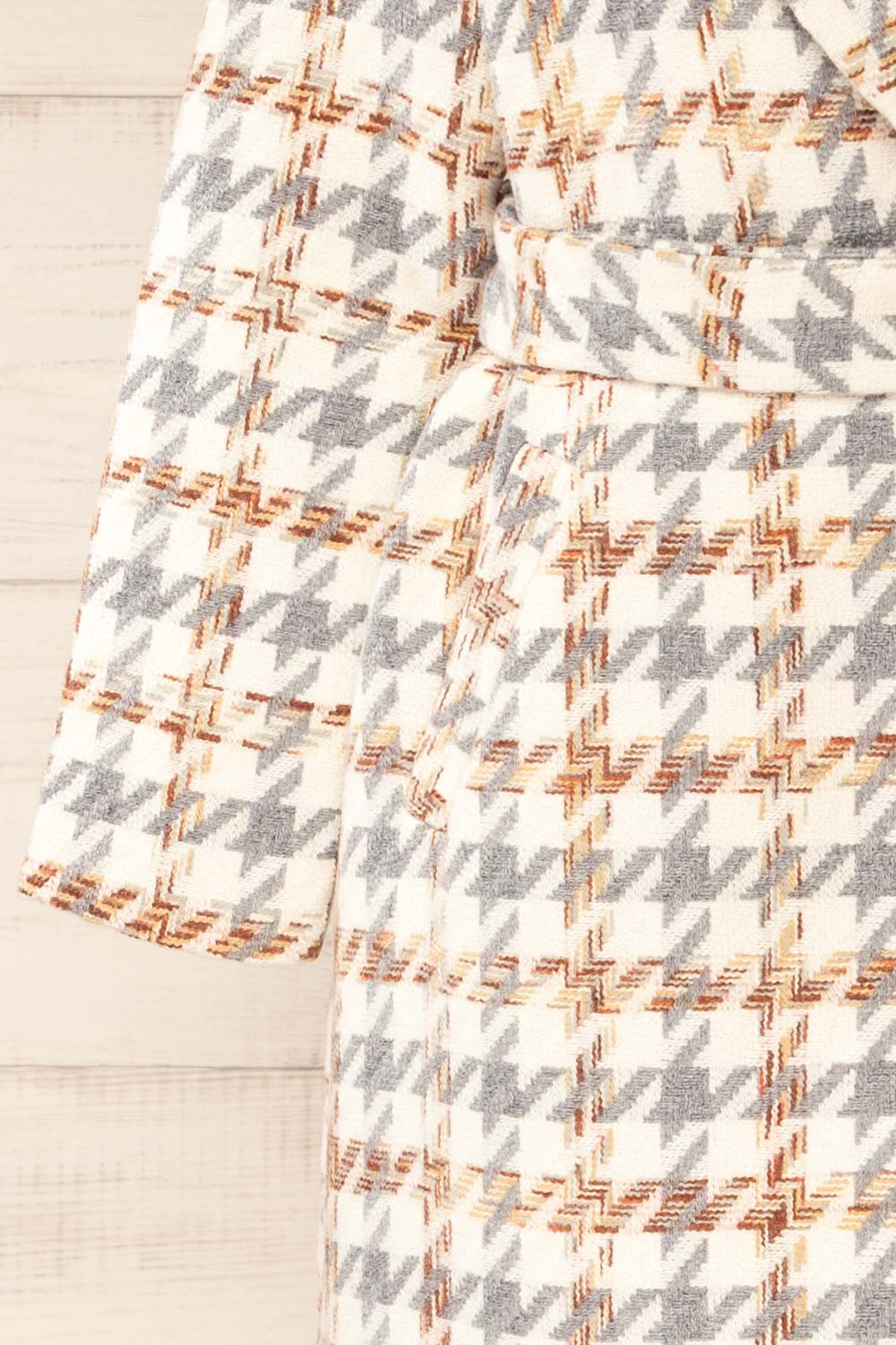 Conakry Long Houndstooth Coat | La petite garçonne sleeve 