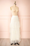 Coralie Ivory High-Waisted Tiered Tulle Skirt | Boudoir 1861 side view