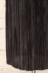 Cordoba Black Pleated Midi Dress | La petite garçonne bottom close-up