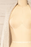 Cordova Grey Soft Knit Scarf | La petite garçonne shawl close-up