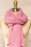 Cordova Pink Soft Knit Scarf | La petite garçonne middle close-up