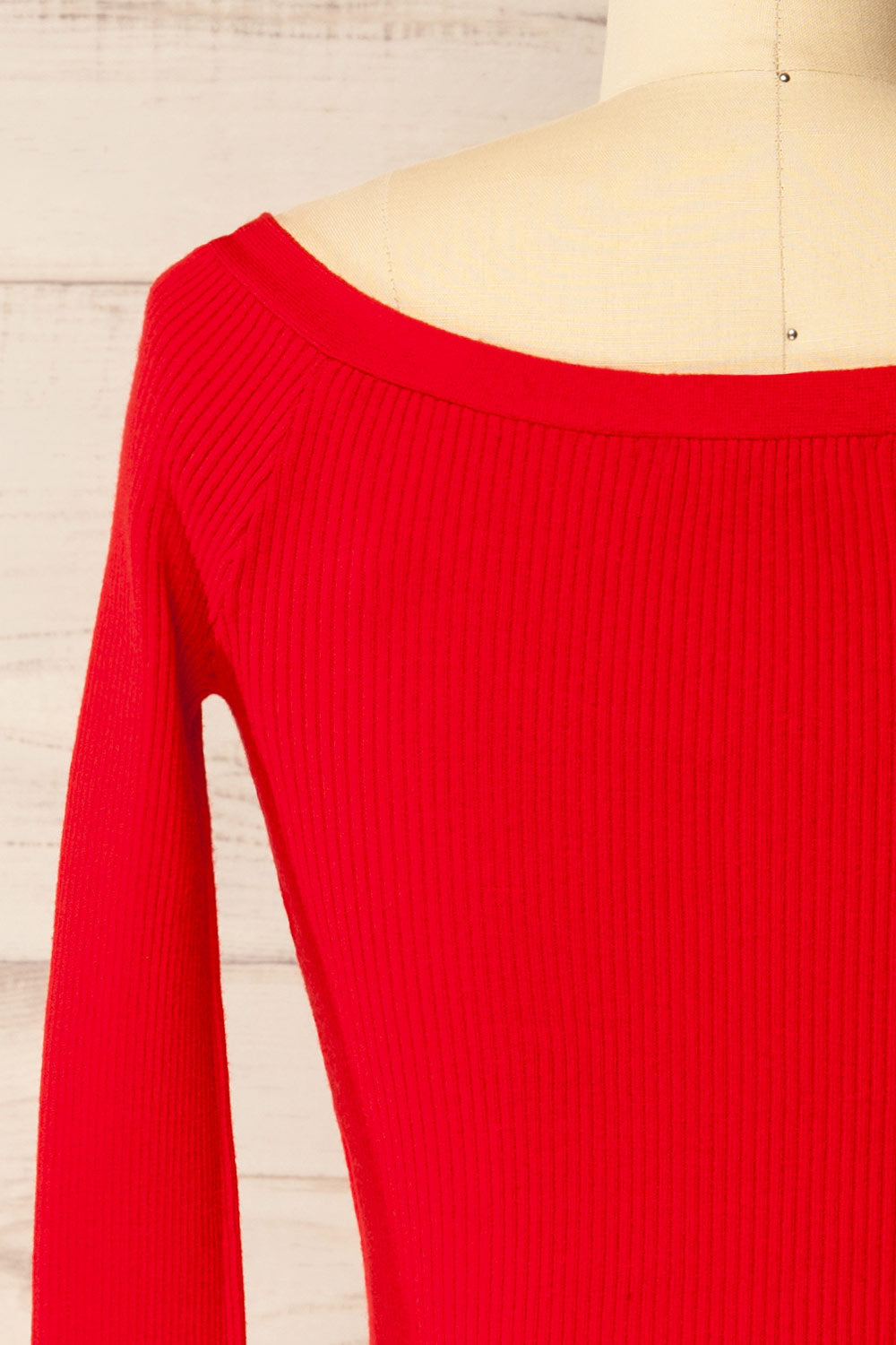 Cork Red Ribbed Top | La petite garçonne back 