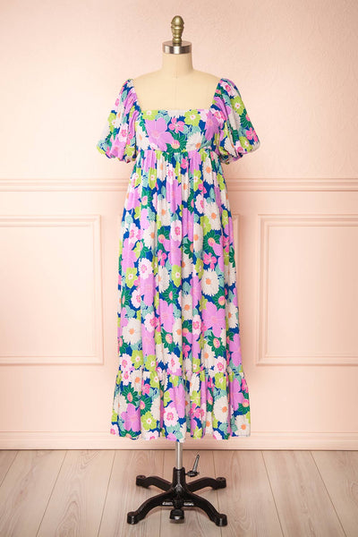 Sorrellia | Grey Bustier Floral Maxi Dress