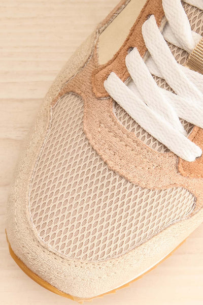 Cosmo Multi-coloured Lace-Up Sneakers | La petite garçonne flat close-up