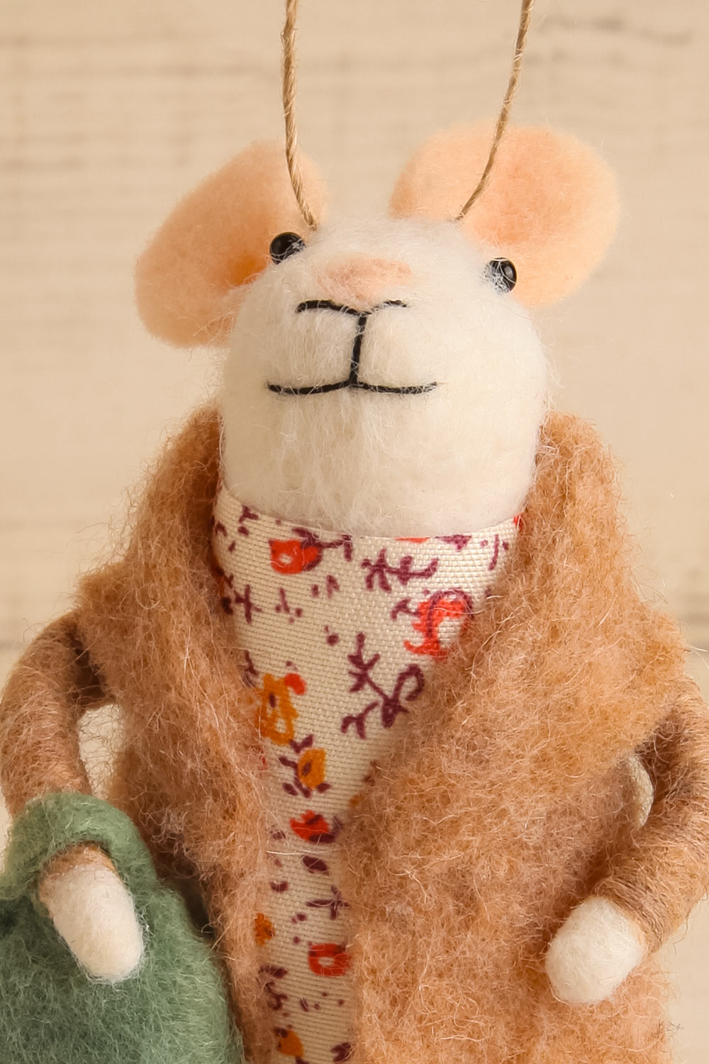 Christmas Errands Holiday Mouse Ornament - 4 Options | Maison garçonne countryside-callie close-up