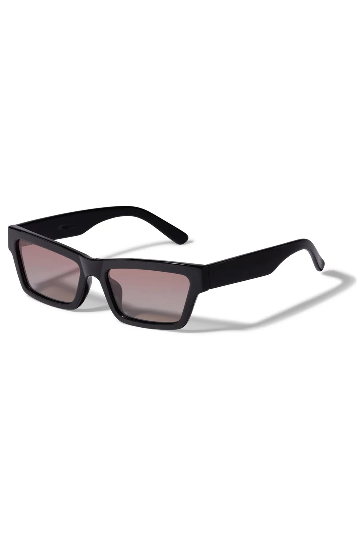 view of Crema Black Rectangle Frame Sunglasses by Pilgrim from La petite garçonne