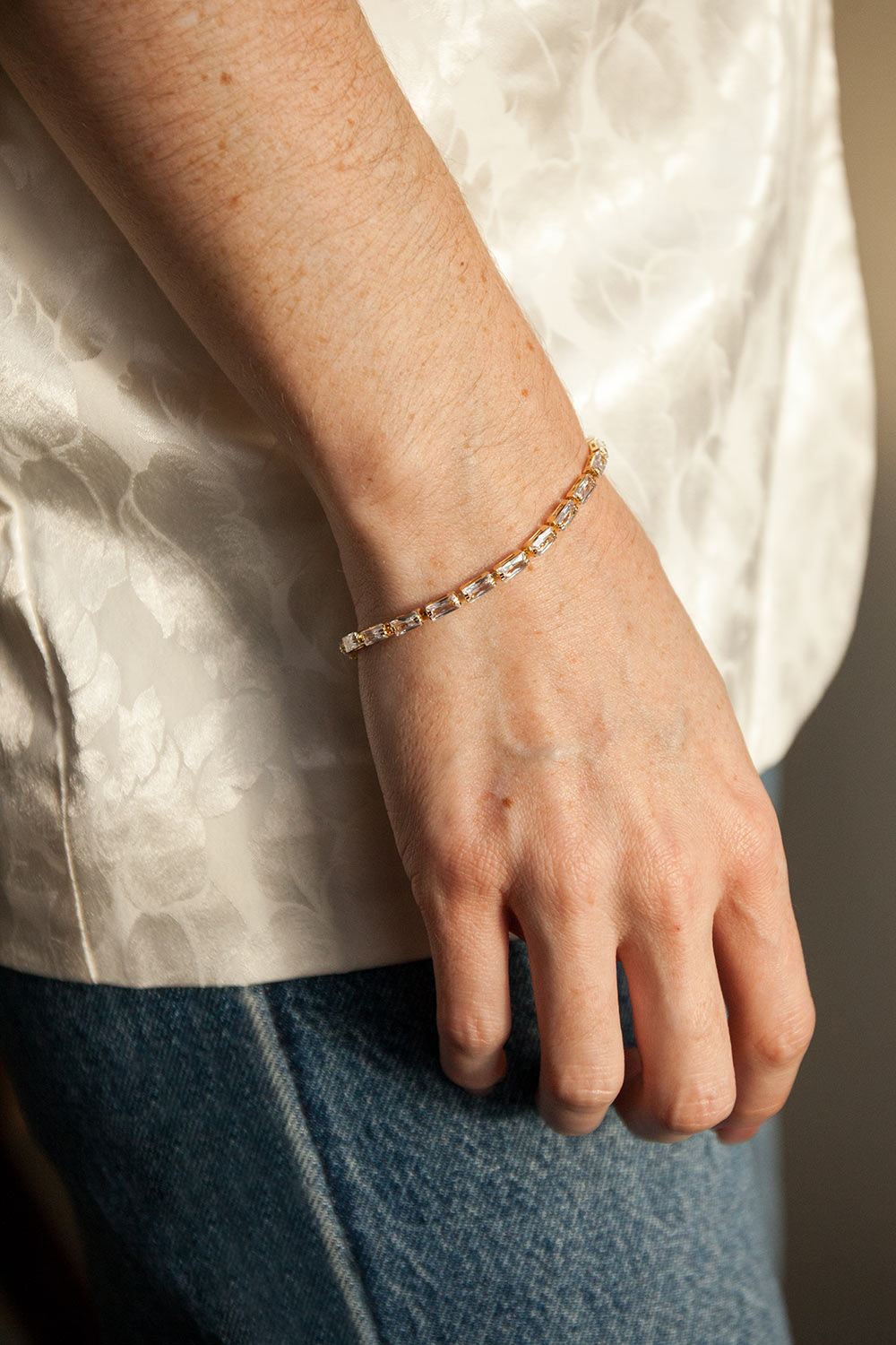 Croixe Silver Crystal Bracelet | Boutique 1861 model gold