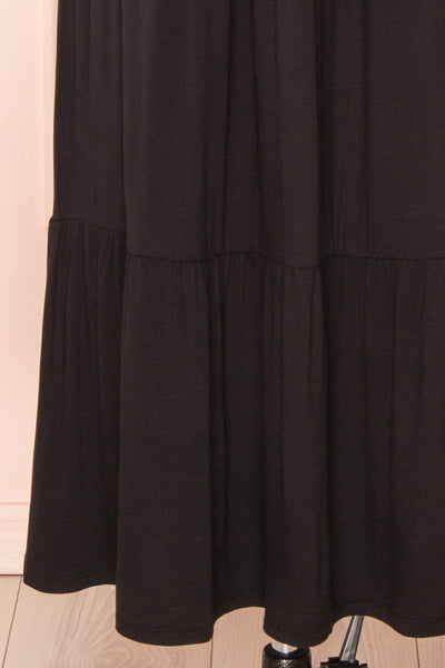 Cupido Black Tiered Midi Skirt | Boutique 1861 bottom