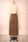 Cupido Khaki Tiered Midi Skirt | Boutique 1861 back view