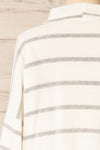 Cyprus Striped Mock Neck Sweater | La petite garçonne  back close-up
