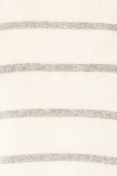 Cyprus Striped Mock Neck Sweater | La petite garçonne fabric