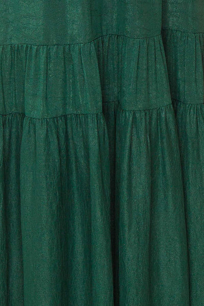 Cyriana Green Midi Dress w/ Waist Cord | Boutique 1861 fabric