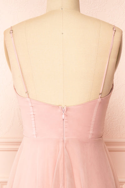 Cyrilla Midi Pink Tulle Dress | Boutique 1861 back close-up